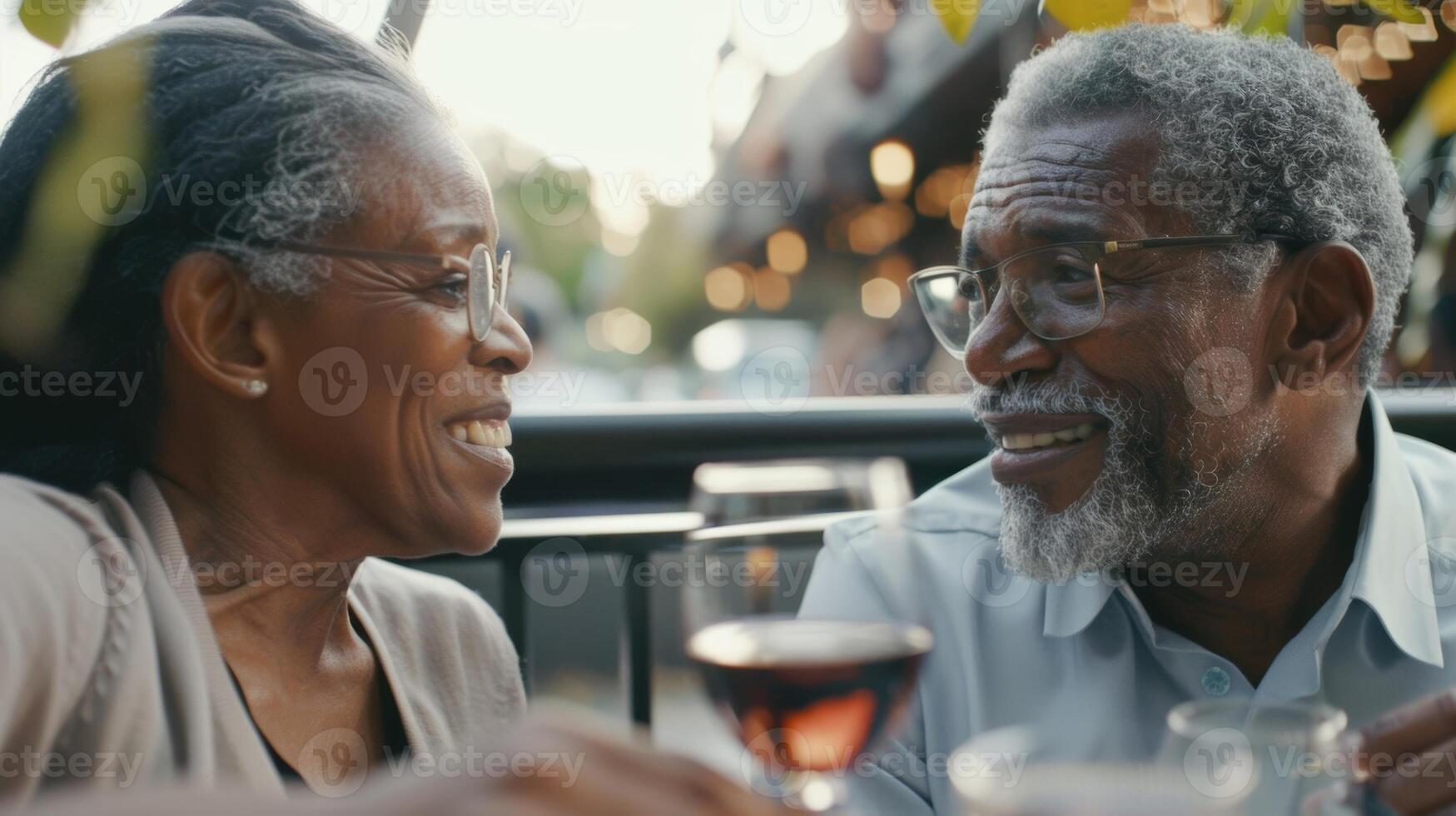 An older couple enjoying a quiet meal together cherishing their time spent in each others company photo