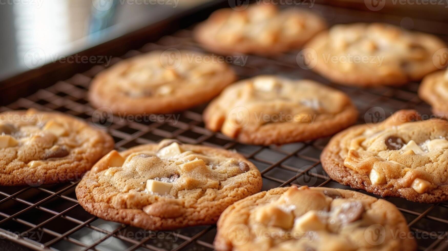 A batch of freshly baked cookies evoking memories of warm family gatherings photo
