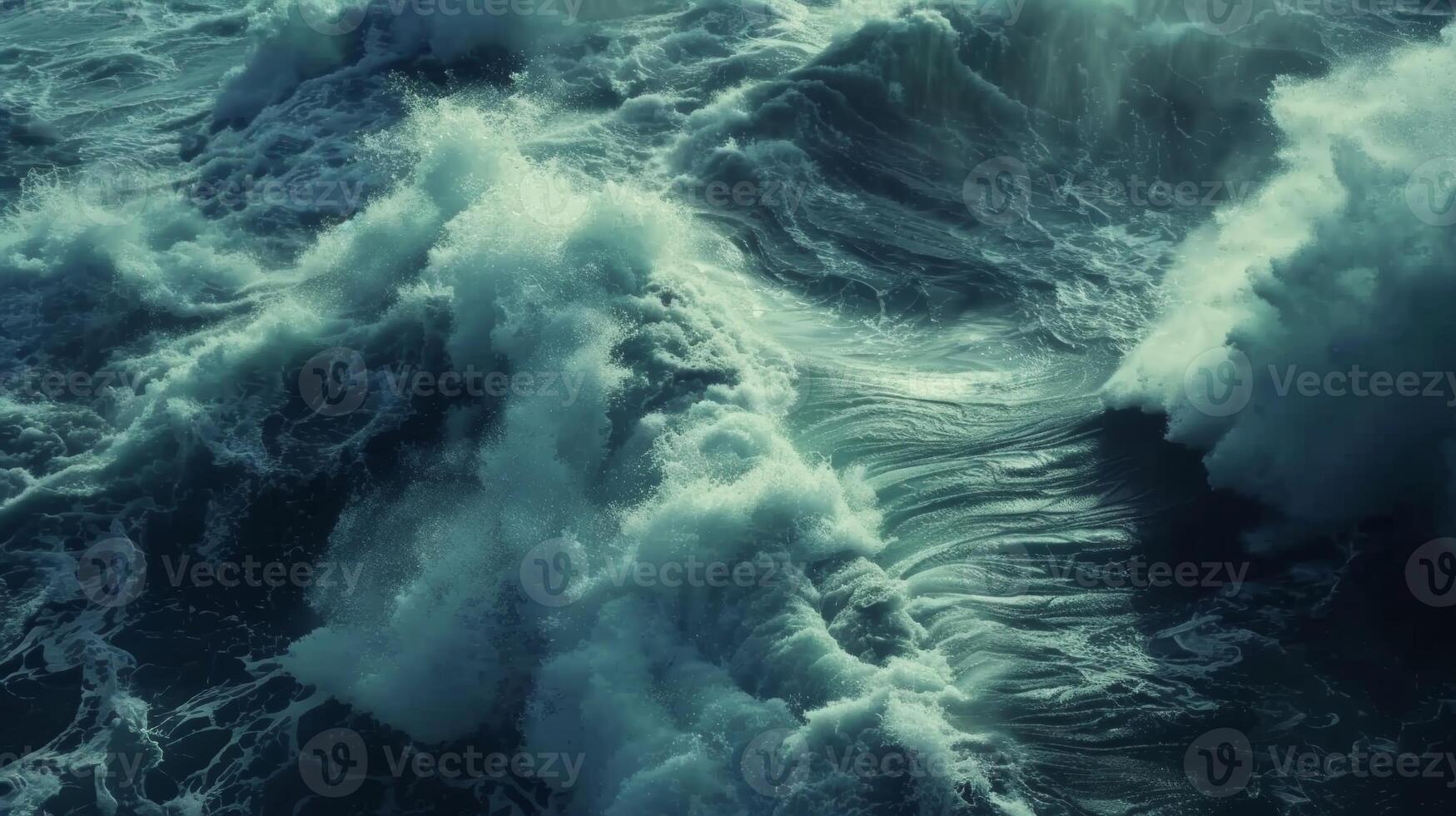 A calming GIF of waves rising and falling meant to be paired with deep breathing photo