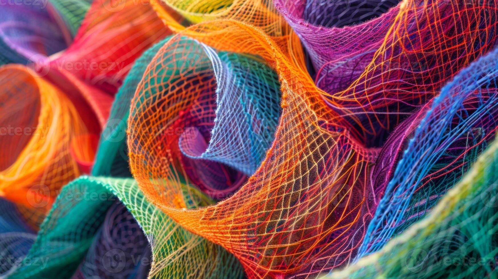 A string art project using different colors and thicknesses of thread to create a visually stimulating image photo