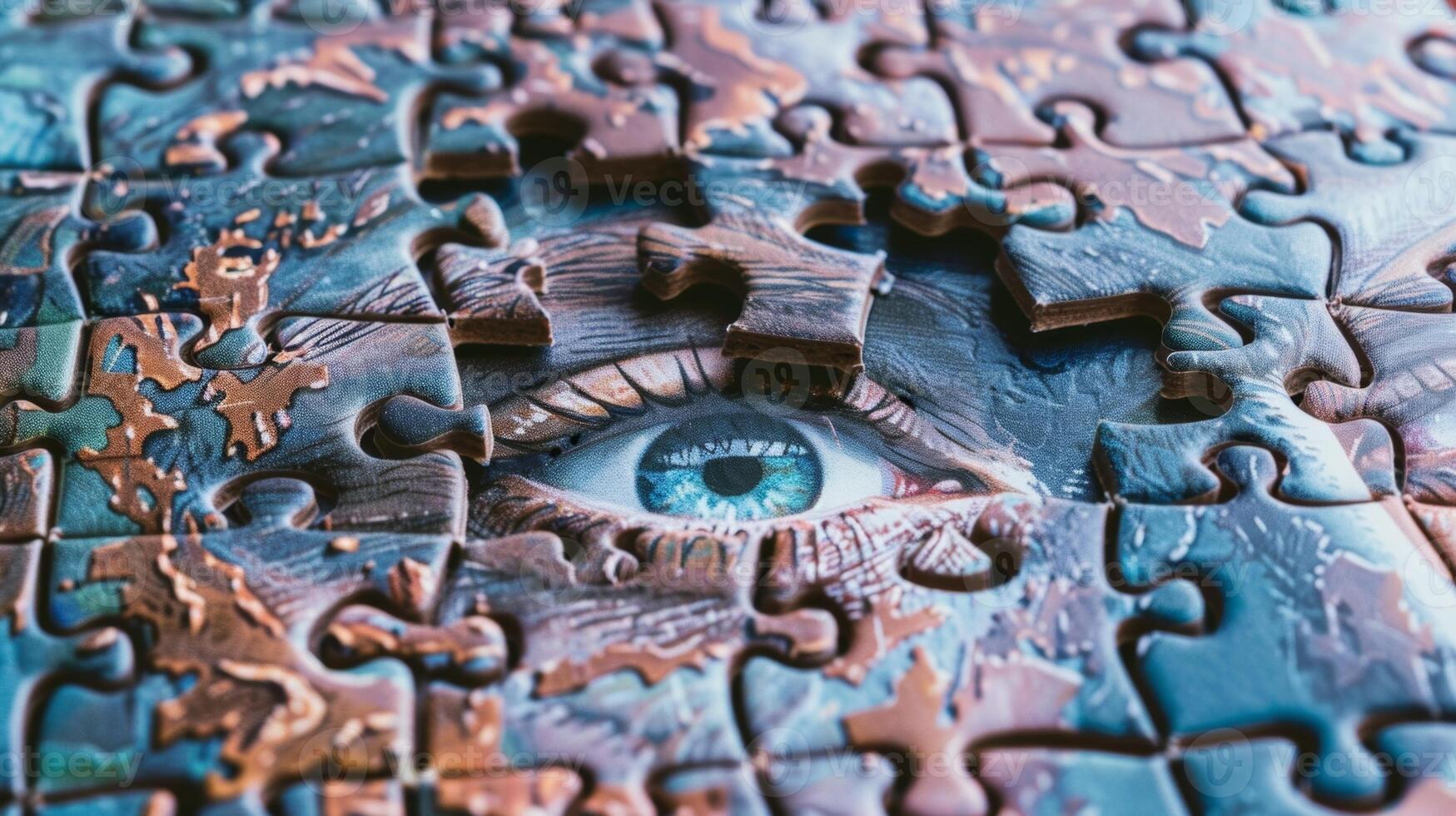 A jigsaw puzzle with one piece significantly larger than the others symbolizing the impact of one missing piece on overall brain health photo