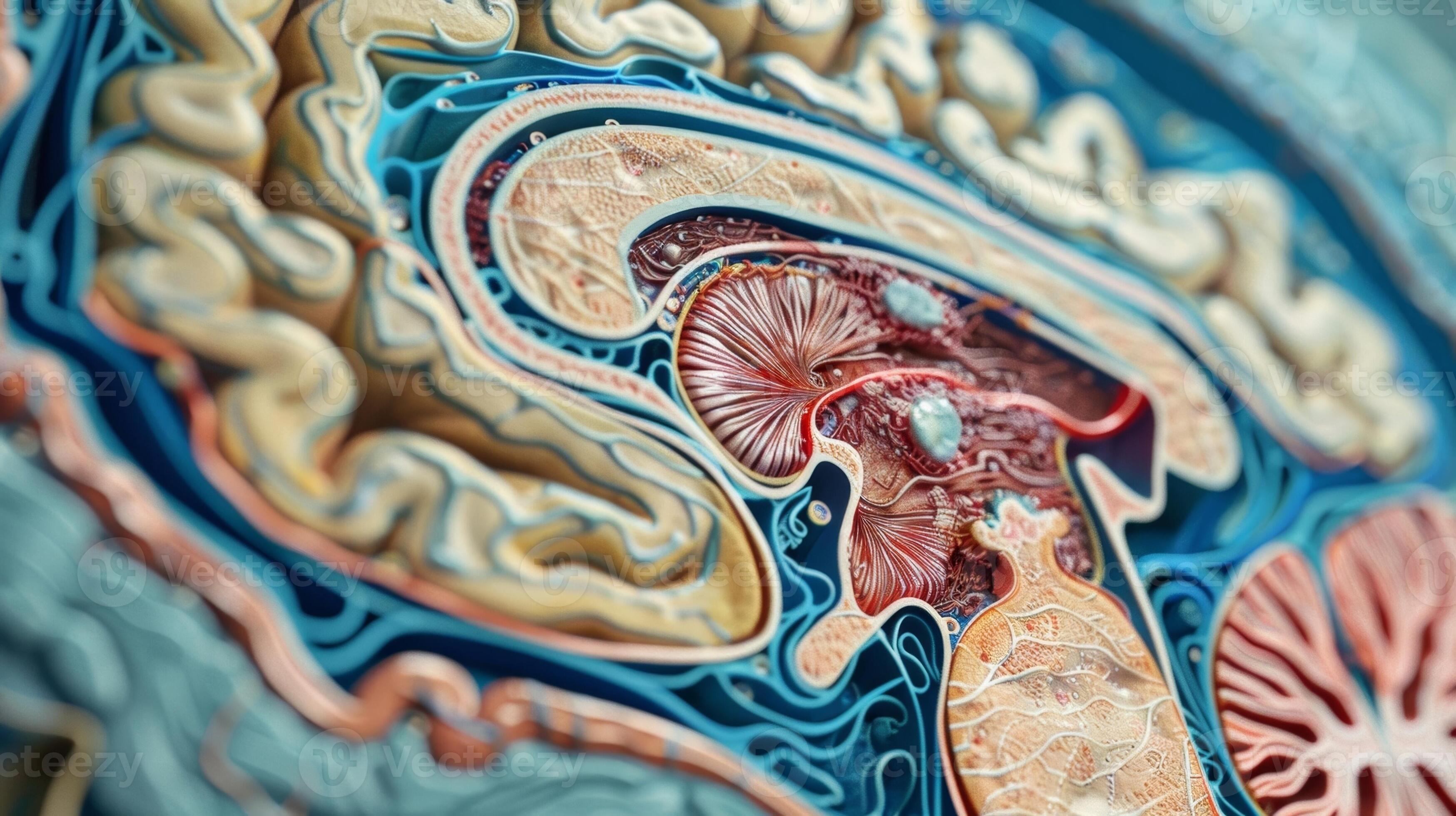A diagram of the meninges the protective layers surrounding the brain