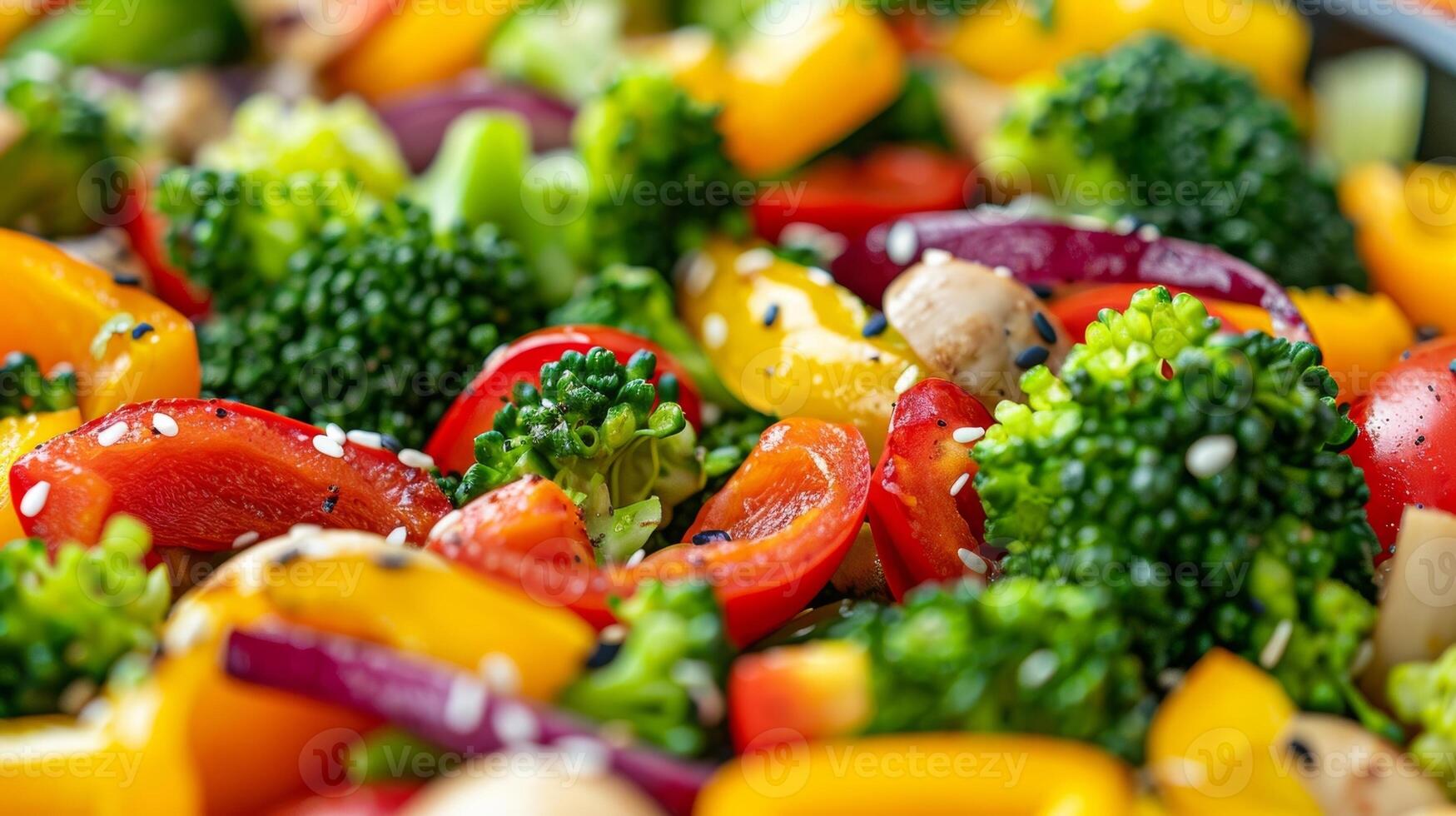 A colorful stirfry with a variety of vegetables and lean protein demonstrating the brainboosting benefits of a wellrounded meal photo