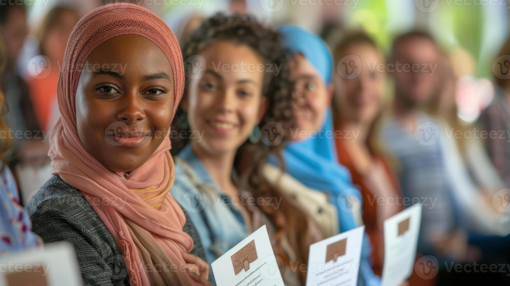 A closing ceremony of a brain health workshop with participants proudly displaying their Brain Health Advocate certificates photo