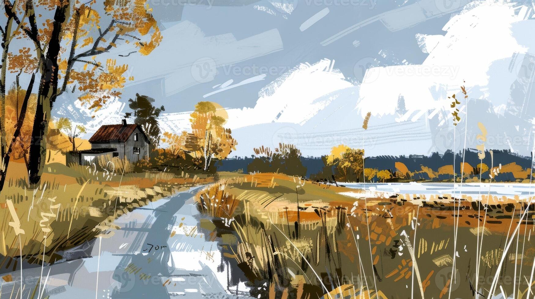 A sketch of a place from a childhood memory capturing the power of nostalgia photo