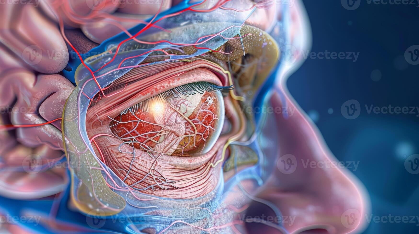 A closeup illustration of the thalamus showcasing its vital role in processing and relaying sensory information photo