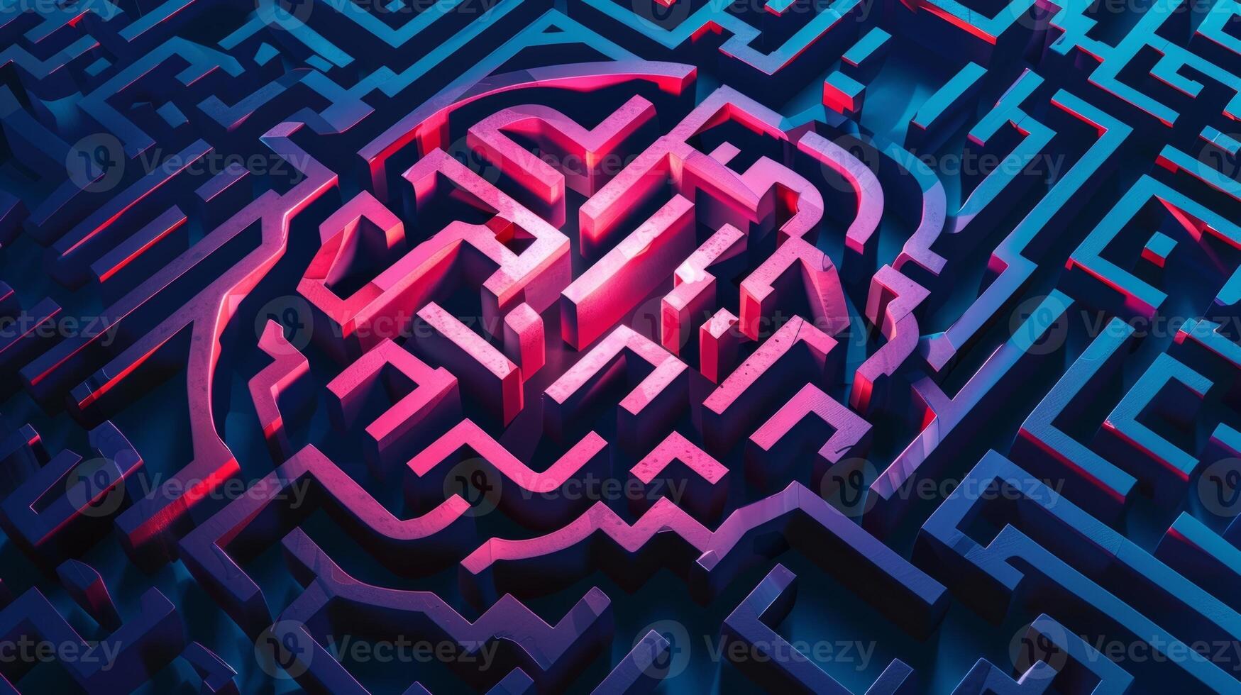 Graphic illustration of a maze with the words cognitive decline written in bold representing the difficulty and confusion in decisionmaking photo