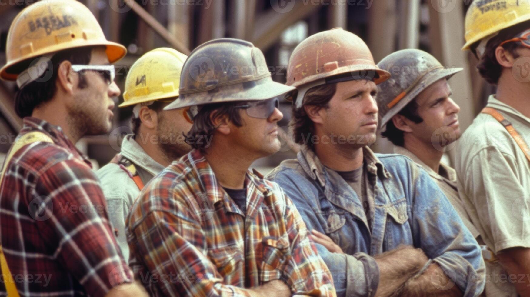 The supervisors listening intently as the workers discuss timelines and project progress photo