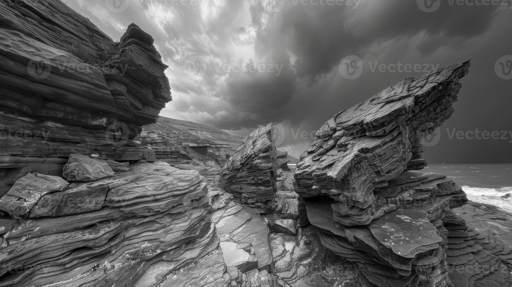 The stoic strength of these windcarved rocks stands in stark contrast to the everchanging winds that shaped them photo