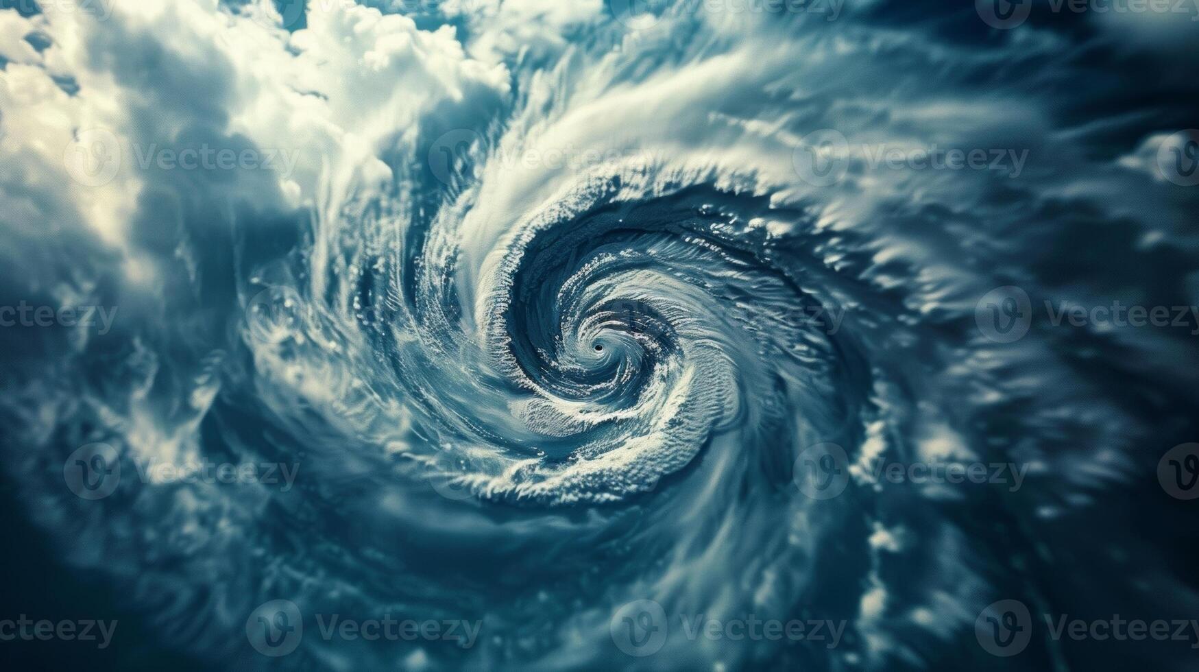 A striking image of a hurricanes eye resembling a giant whirlpool in the sky photo