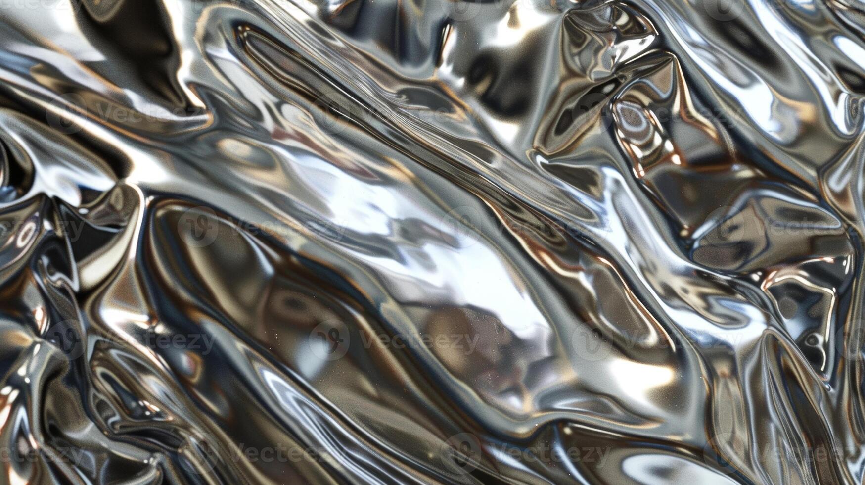 Mirrorlike Finish This closeup texture image captures the mirrorlike finish of polished aluminum with its surface so smooth and reflective that it almost appears to reflect a distorte photo
