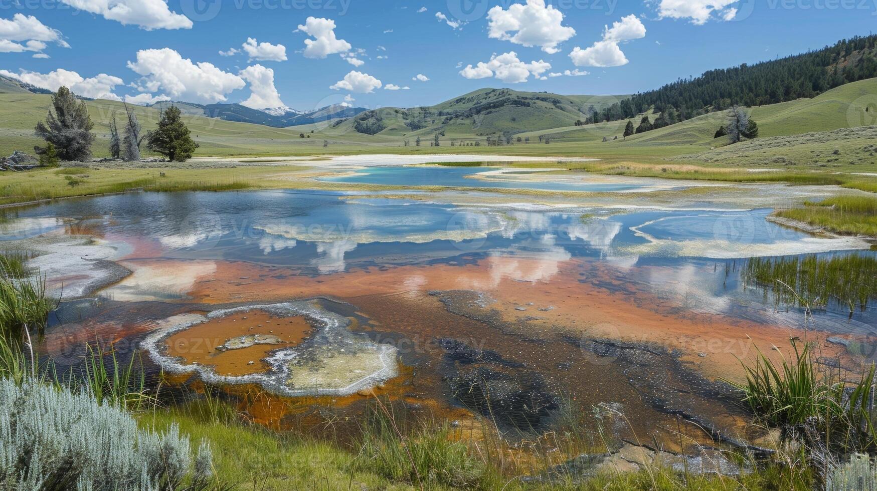 The spotted lake is a visual representation of the varying mineral concentrations in the area photo
