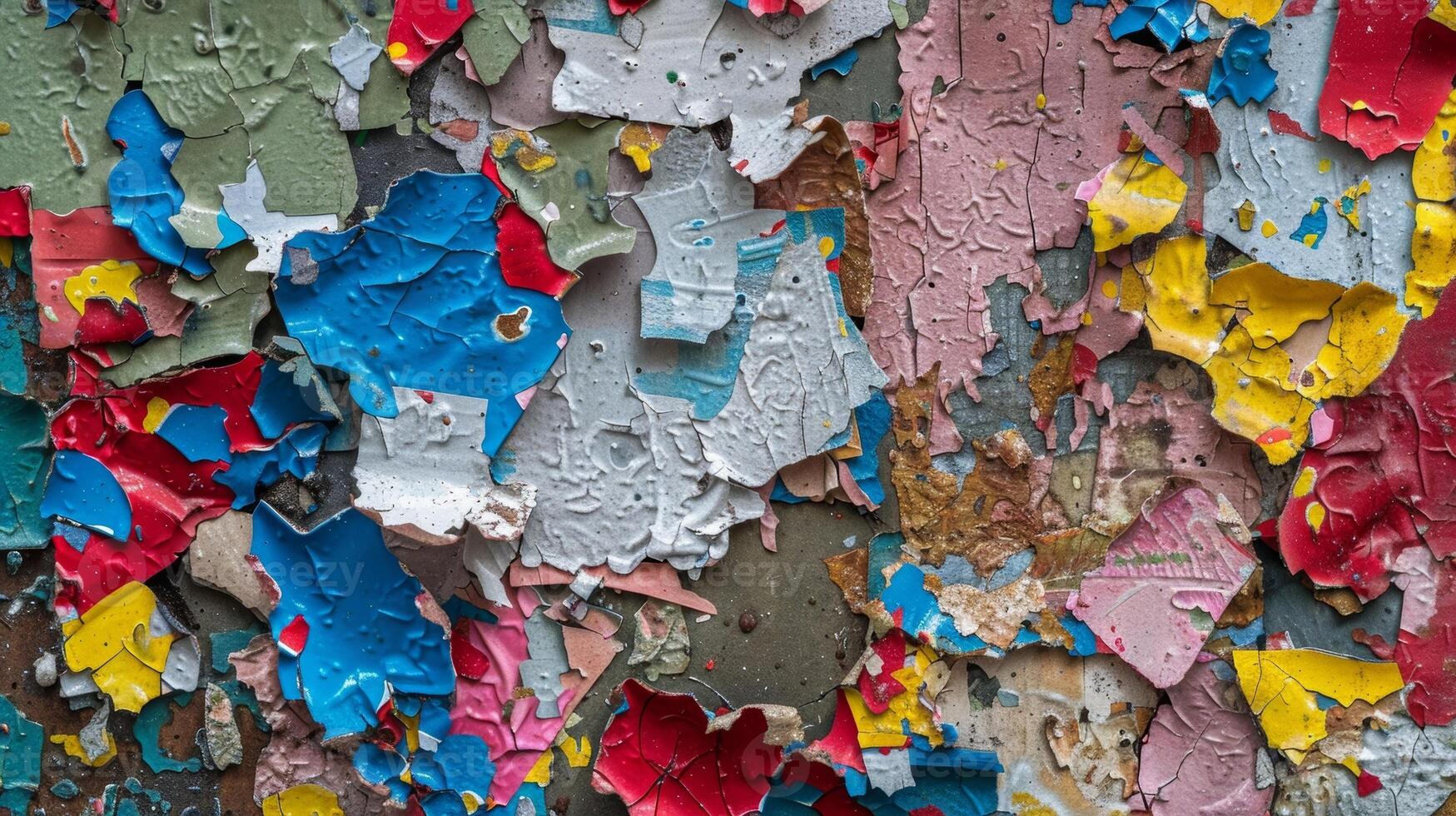 Textured flakes of paint tered across the grungy surface of the machinery like confetti photo