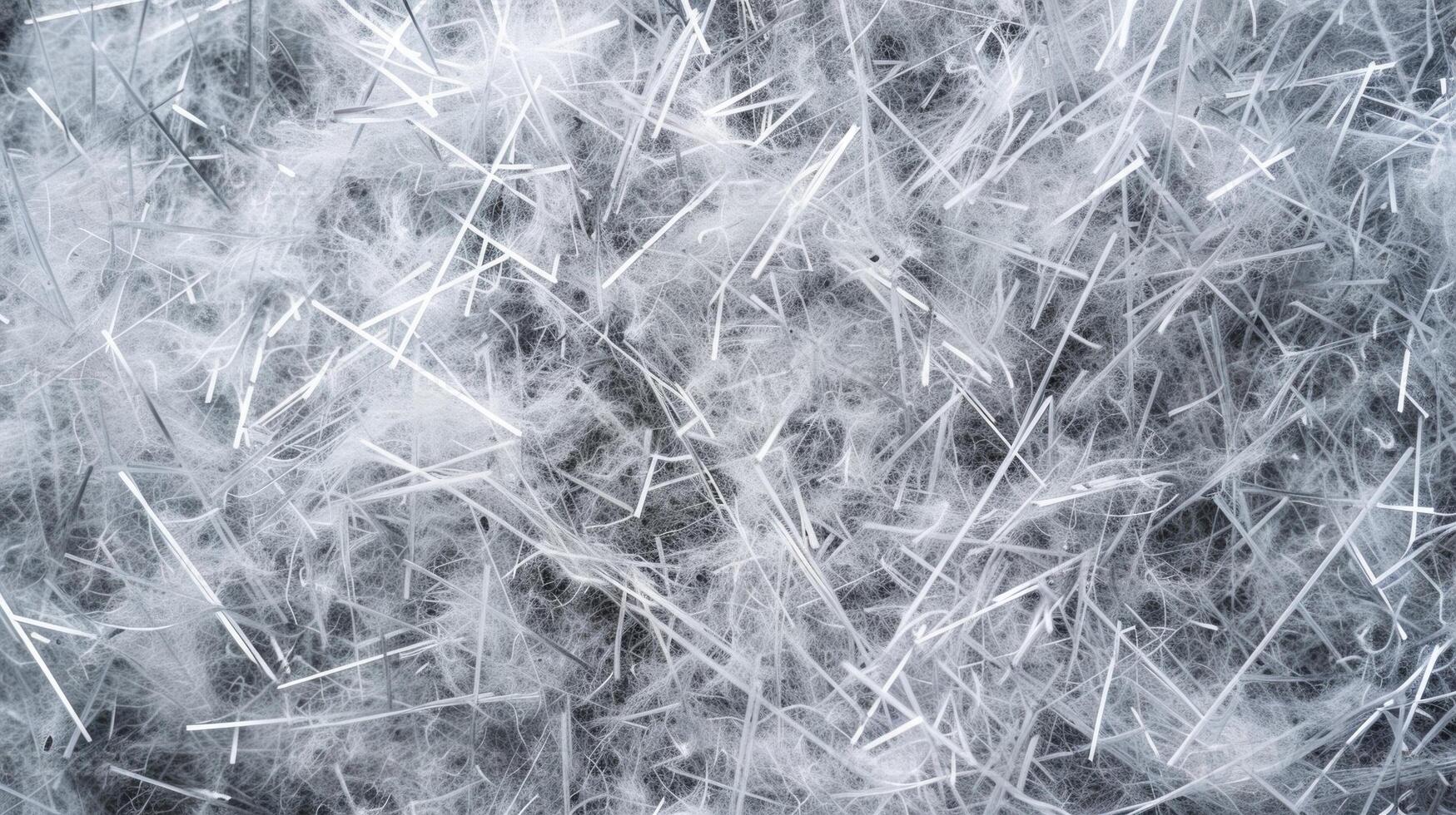The texture of fiberglass insulation is almost crystalline with sharp and jagged fibers creating a solid structure that resembles shards of glass photo