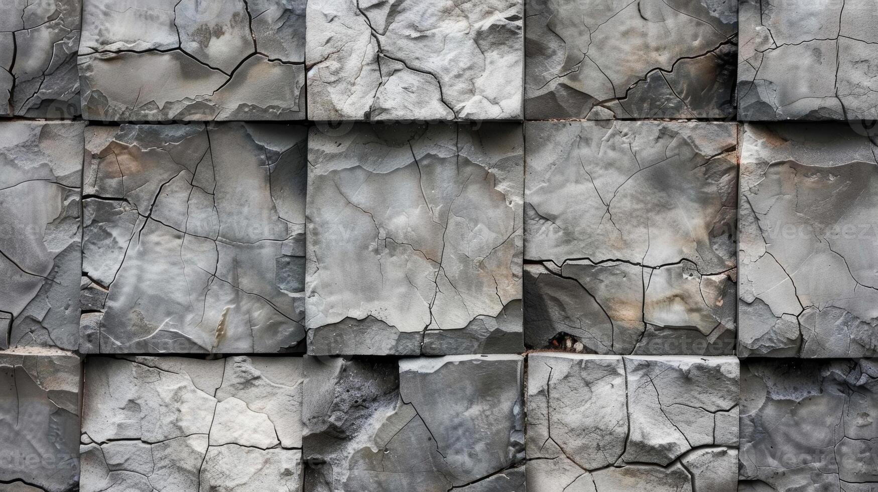 Smooth patches of grey interspersed with rough uneven areas creating a patchwork effect photo