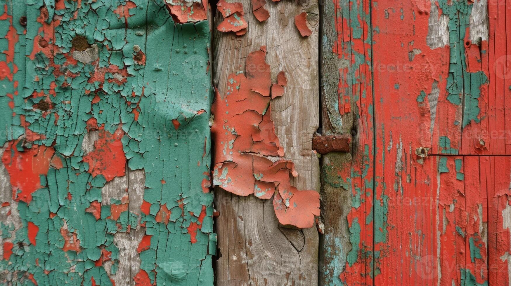 Upon closer inspection small areas of chipping paint can be seen adding splashes of color amidst the dull rusty tones photo
