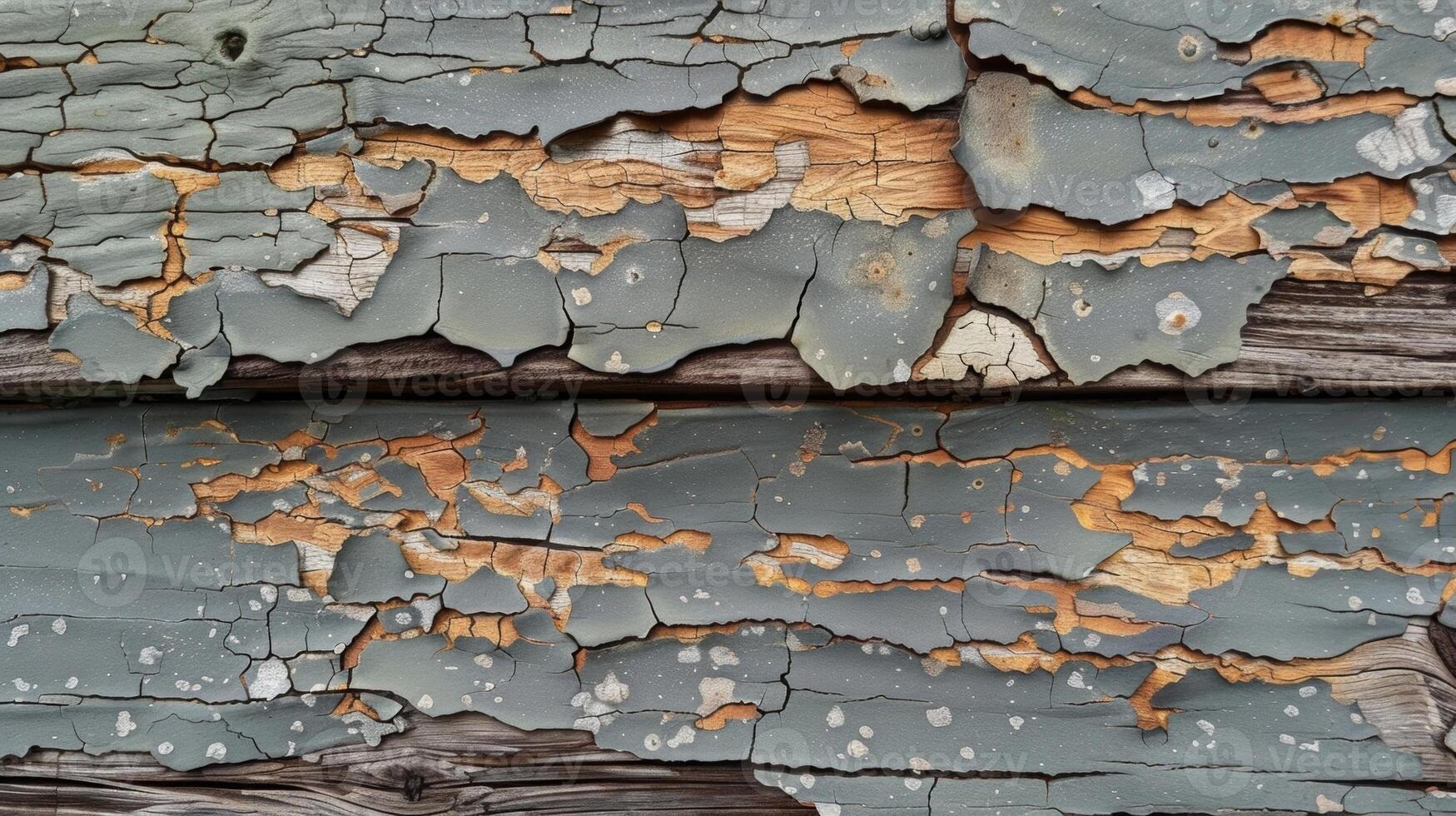 The texture of chipped enamel resembles old weathered wood with its grainy and uneven surface photo