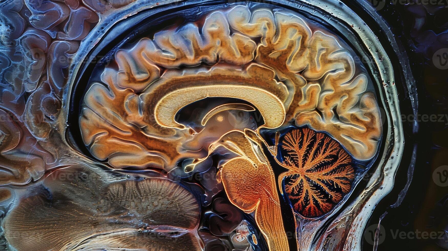 An intricate MRI image revealing atrophy in the temporal lobe photo