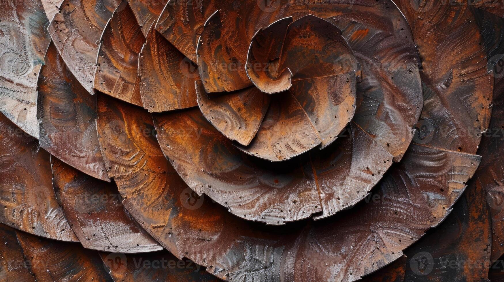 The intricate and interwoven textures of co grinding wheels ranging from tiny indents to large gouges all combining to create a unique and weathered appearance photo