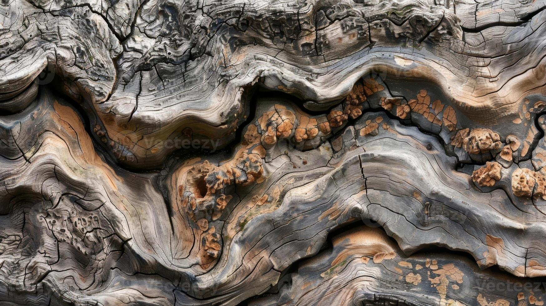 Deep crevices and grooves etched into the gnarled roots giving them a weathered and ancient appearance photo
