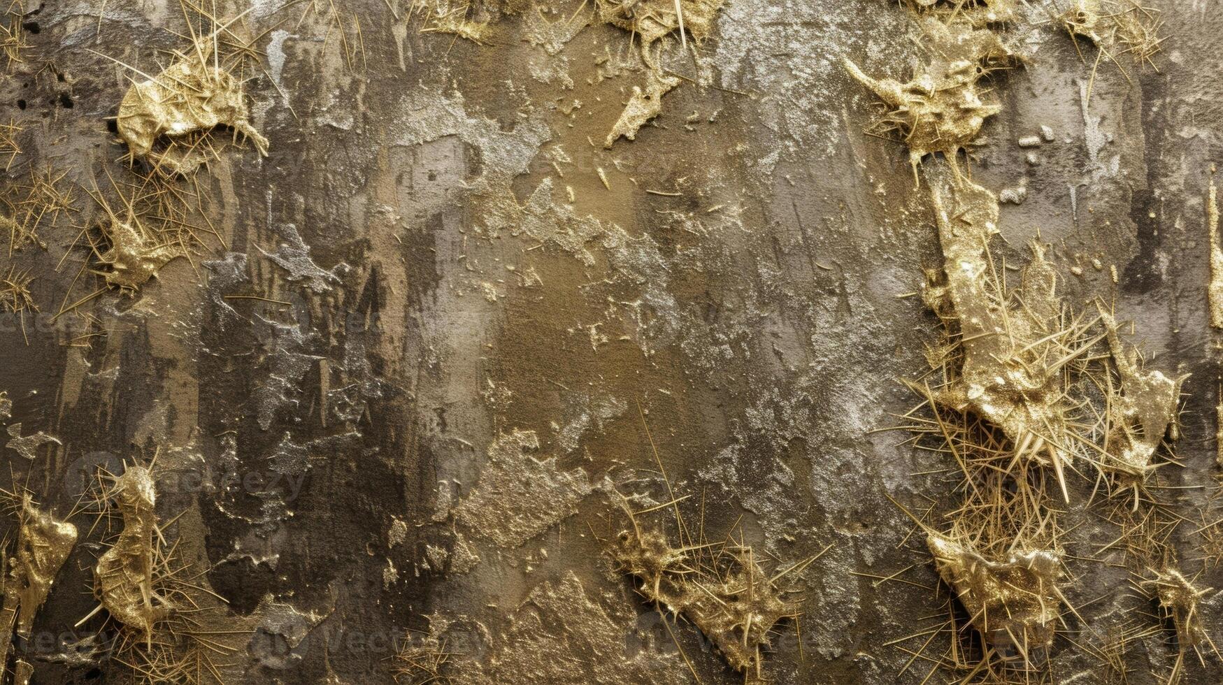 A weathered texture with fraying fibers and faded hues of gold and brown photo