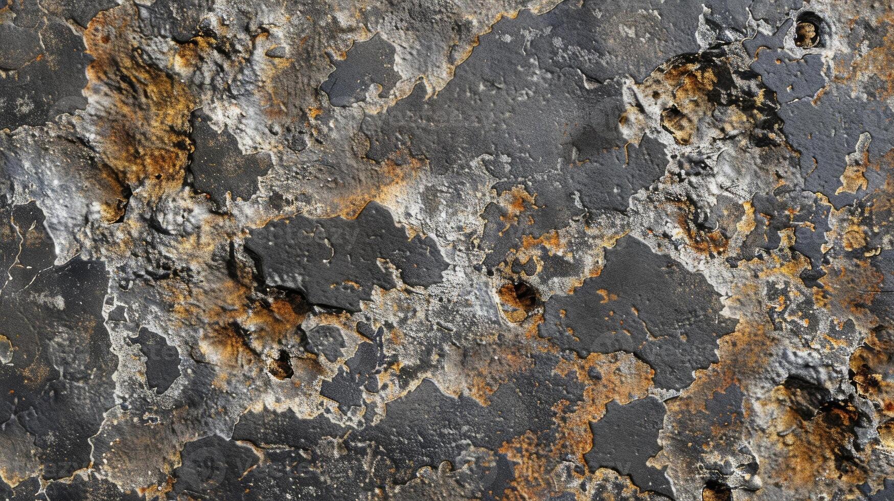 Mottled texture with a combination of smooth and rough patches showcasing the varying layers of metal that have been melted together photo