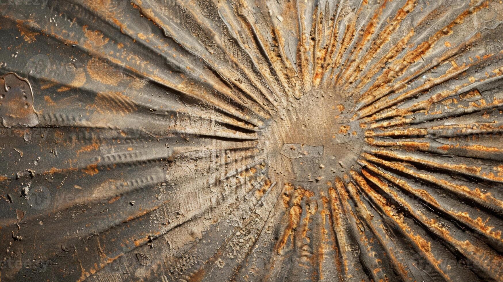 A rugged weathered texture with an embossed pattern resembling a tered starburst adding a touch of elegance and sophistication to the steels rugged appearance photo