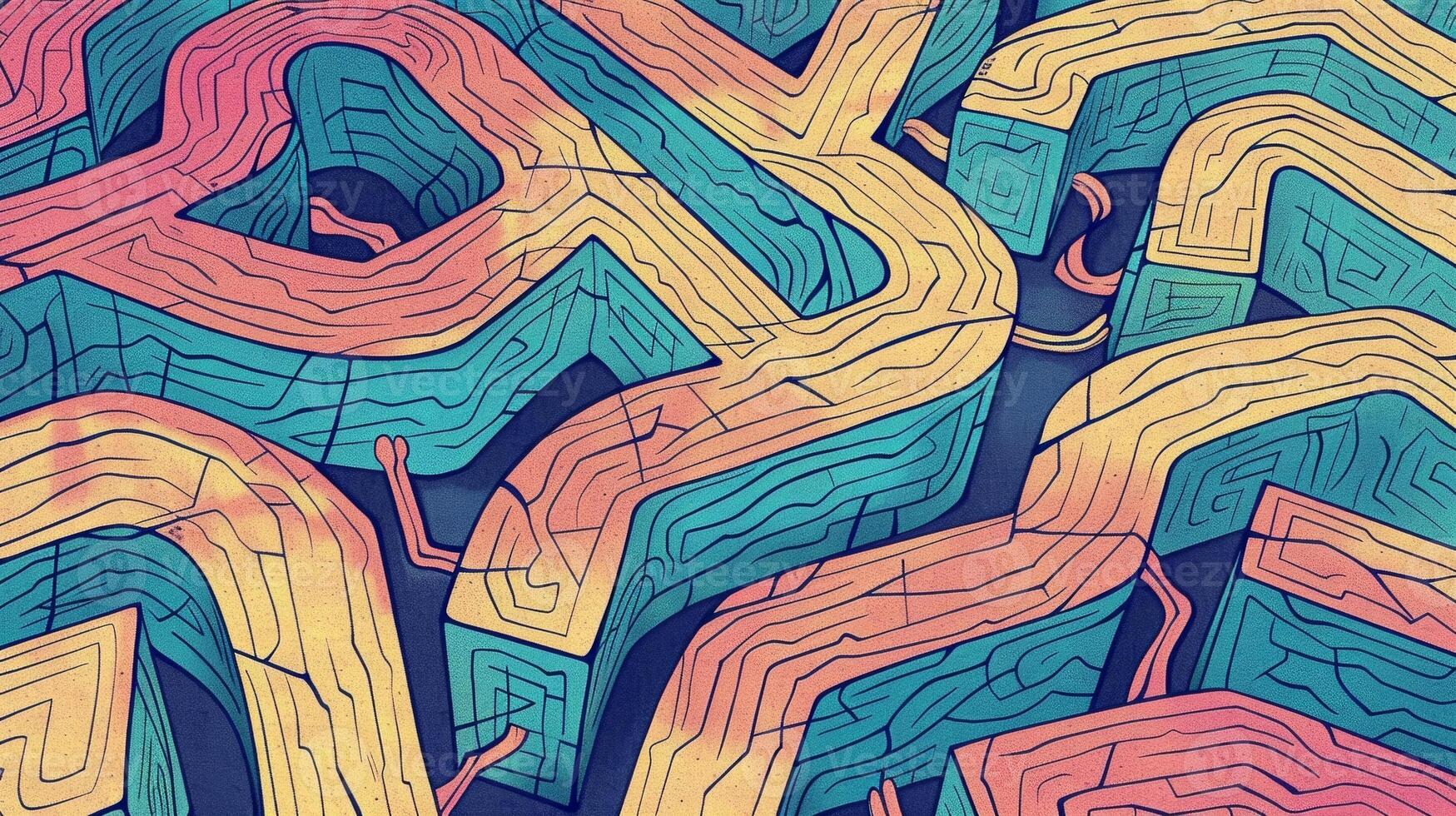 An illustration of a maze with dead ends and confusing paths symbolizing the difficulty in navigating daily tasks for those with cognitive decline photo