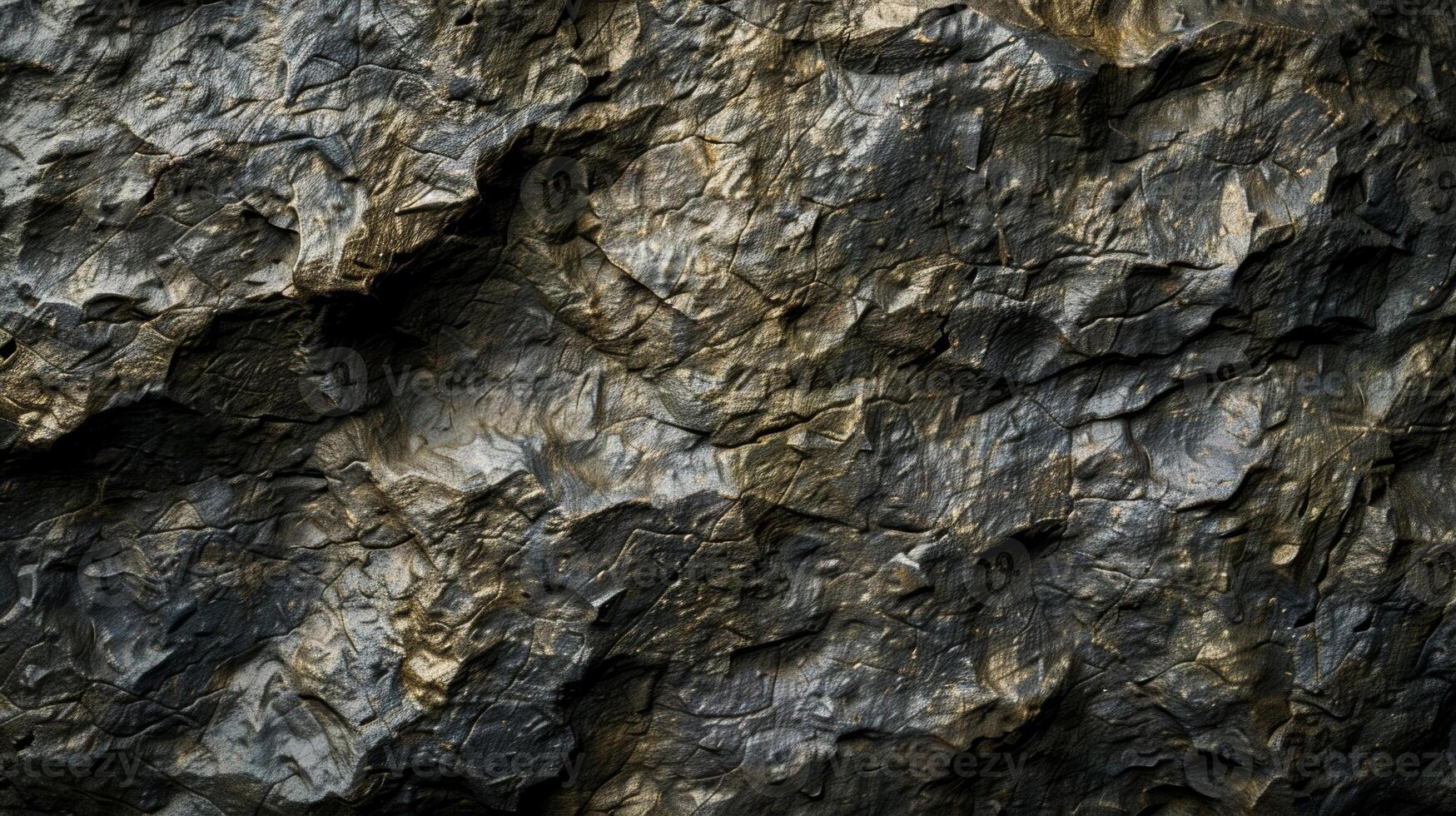 The rough jagged texture of this rock has been carved by years of wind and rain leaving behind a dynamic and rough surface photo