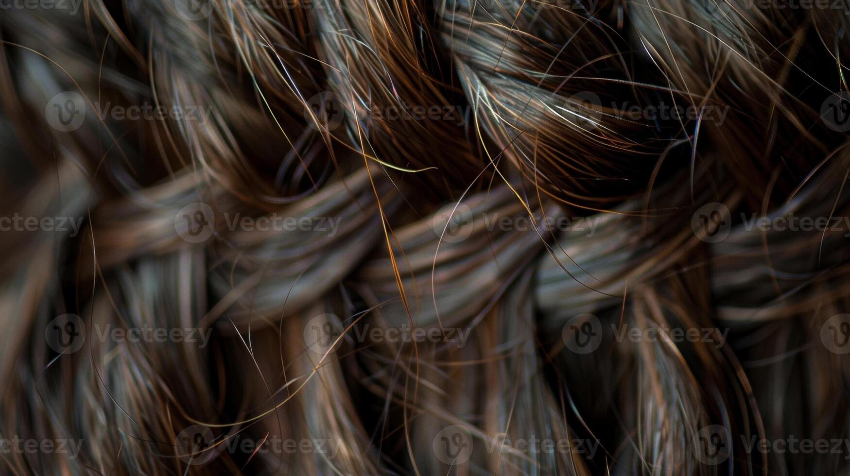 Running your fingers through the hair you can feel the undulating patterns and braids of this naturally wavy texture photo