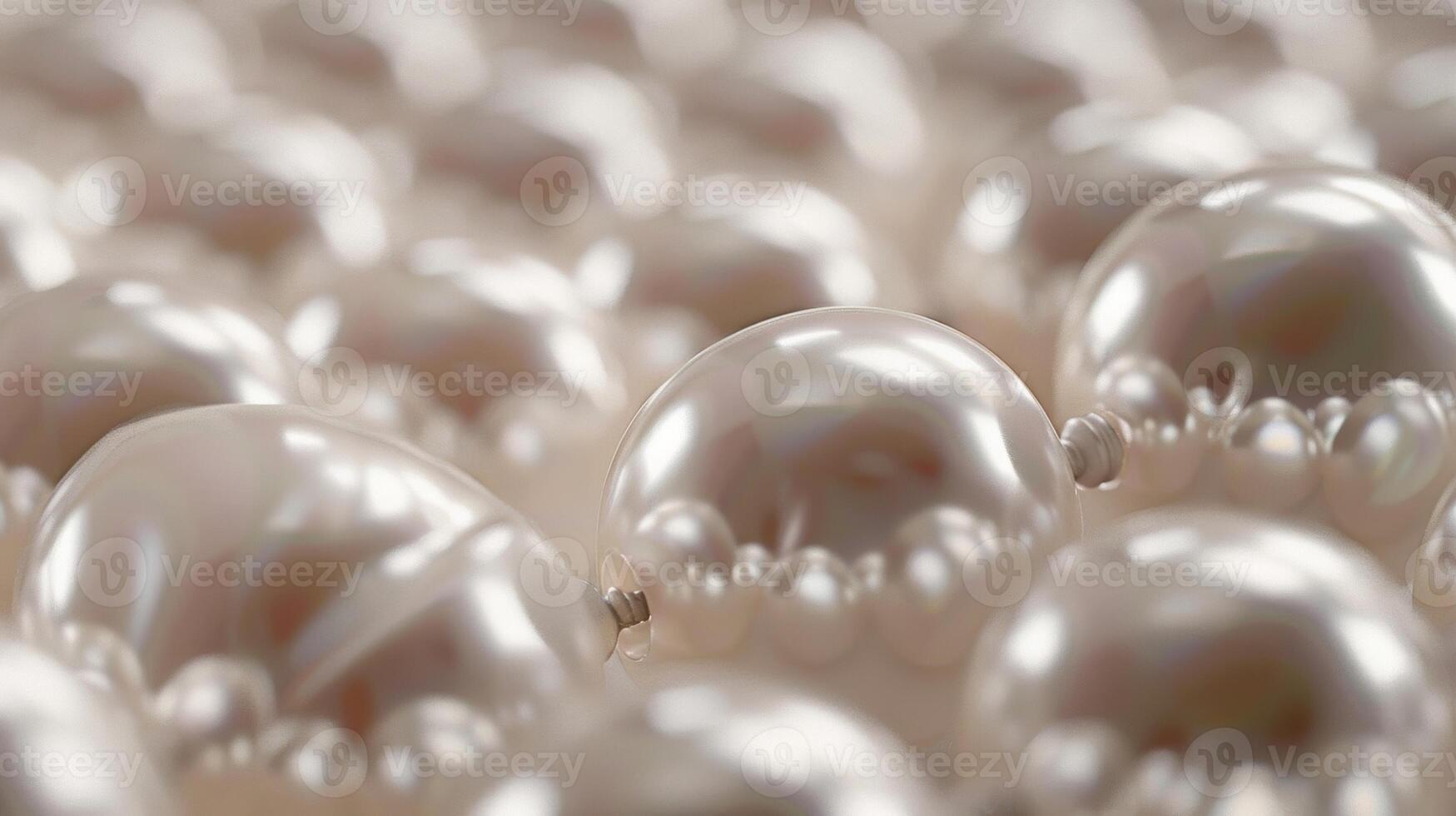 A string of perfectly matched pearls each one plump and flawless with a satiny finish photo