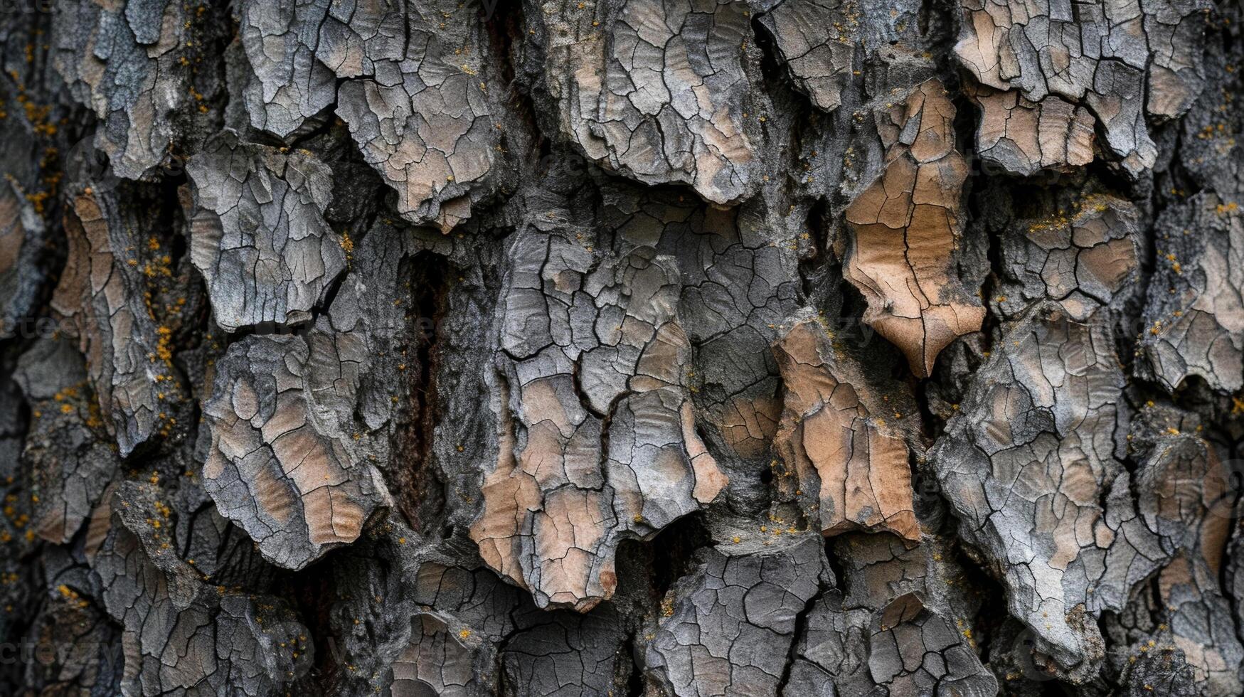 Jagged edges and overlapping layers give this bark pattern a fierce appearance as if the tree is protecting itself photo
