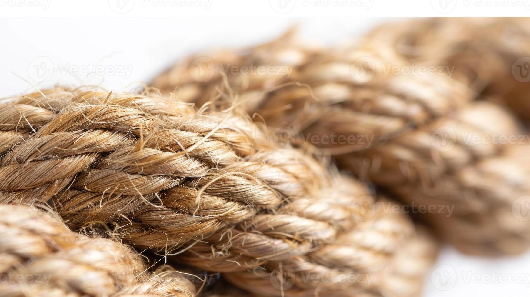 The natural fibers of the rope have a slightly rough and frayprone quality giving it a distinctly rustic and organic appearance photo