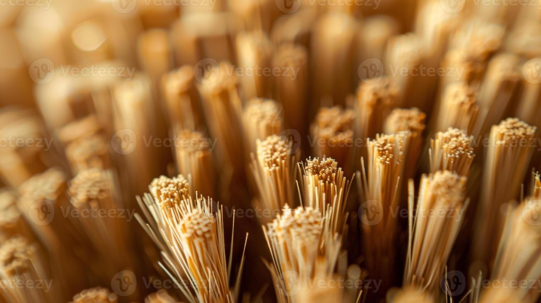 An intense look at the fine needlelike bristles of a brush showcasing their rigid hooked shape and rough surface photo
