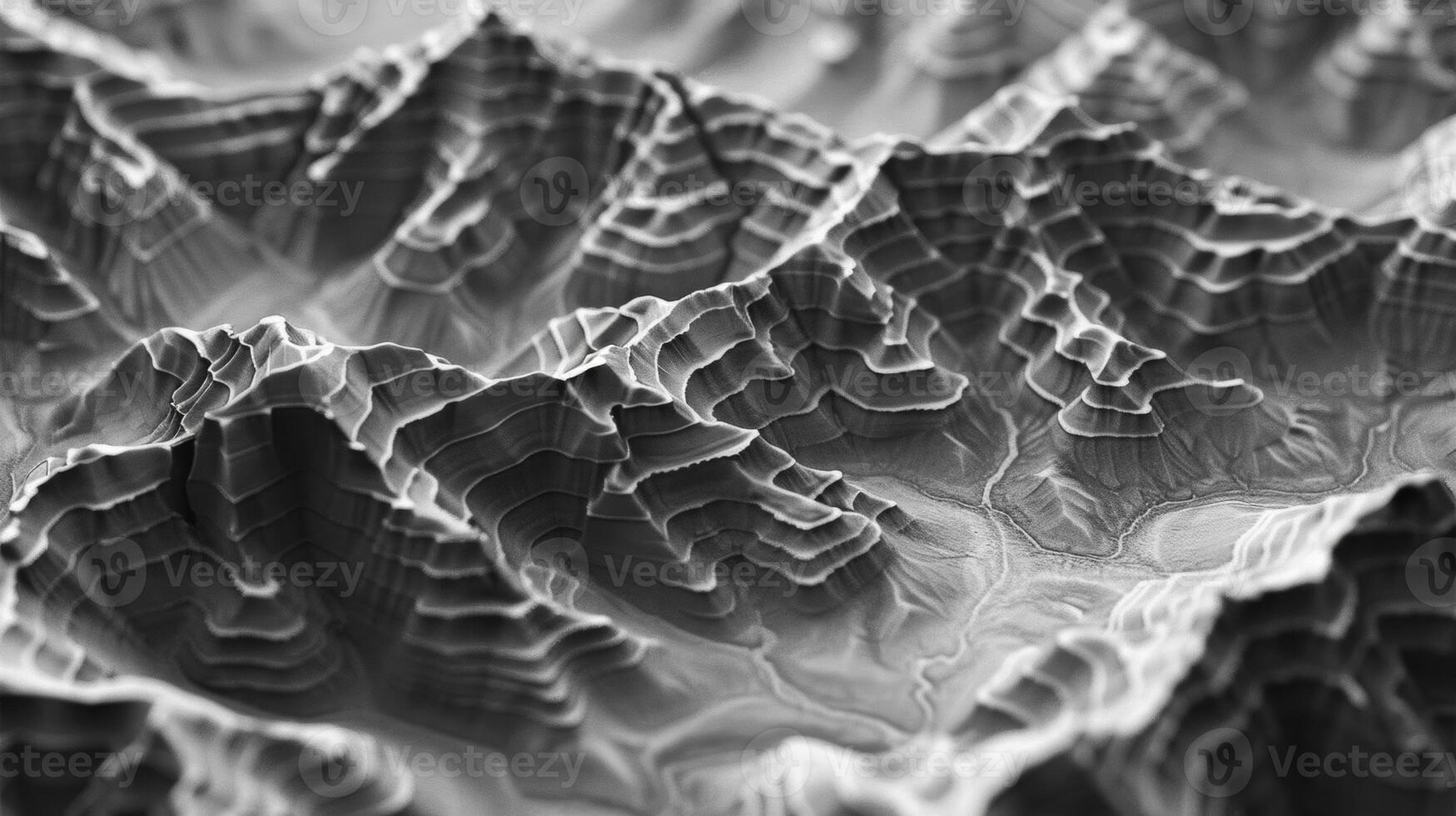 Delicate ridges and valleys forming intricate patterns resembling a miniature mountain range photo