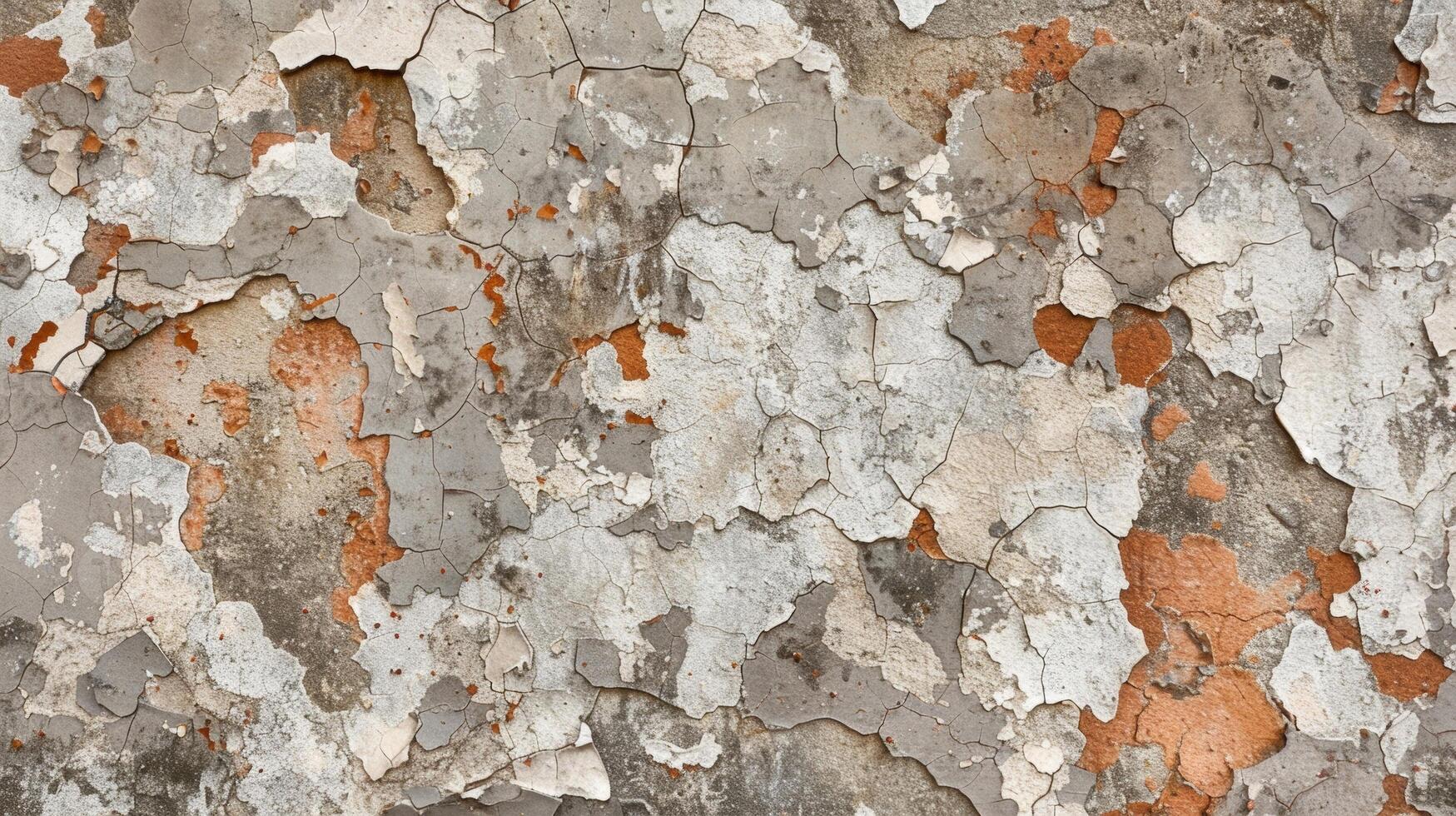 A patchwork of smooth and rough areas with small flakes and peels adding to its overall worn and weathered look photo