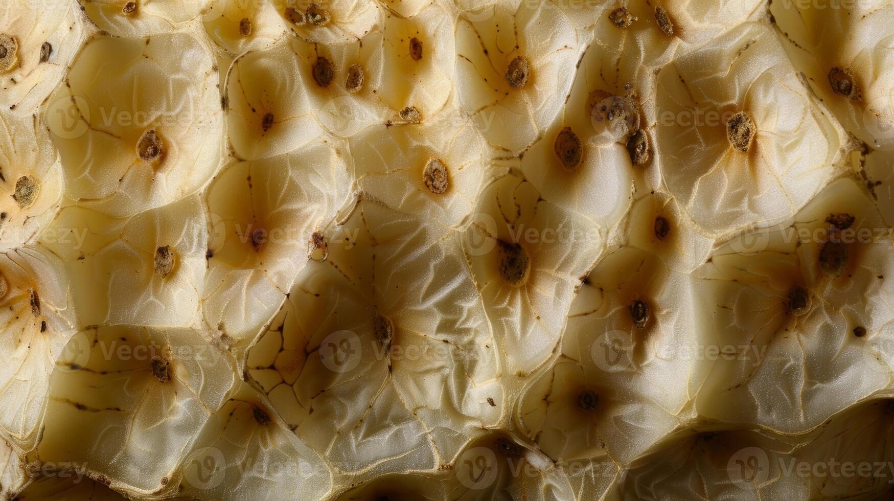 The bumpy and bly skin of a potato with its segments blending together to form an intricate and bumpy texture photo