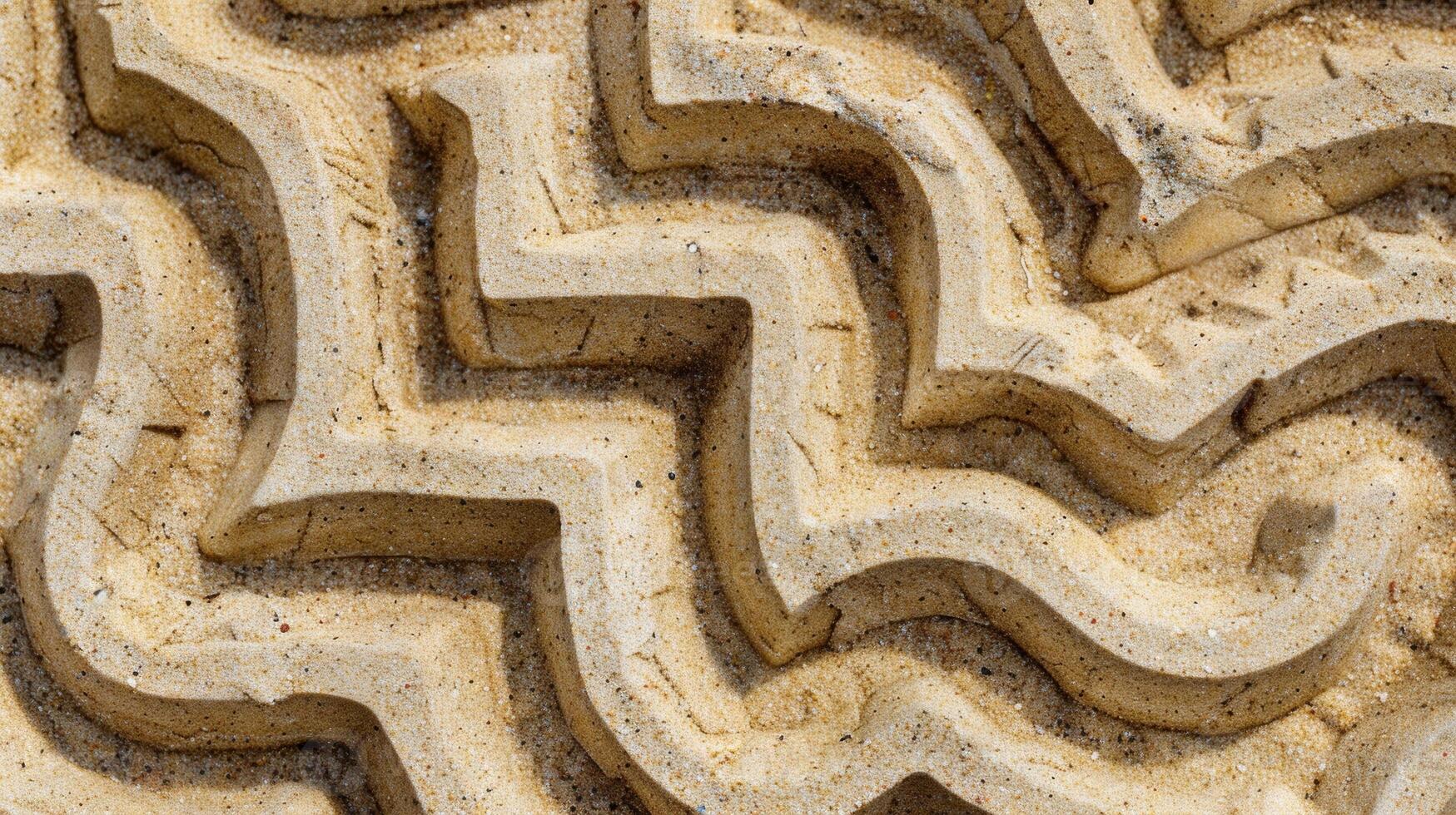 The overlapping patterns of sand converge and diverge resembling a maze or puzzle waiting to be solved photo