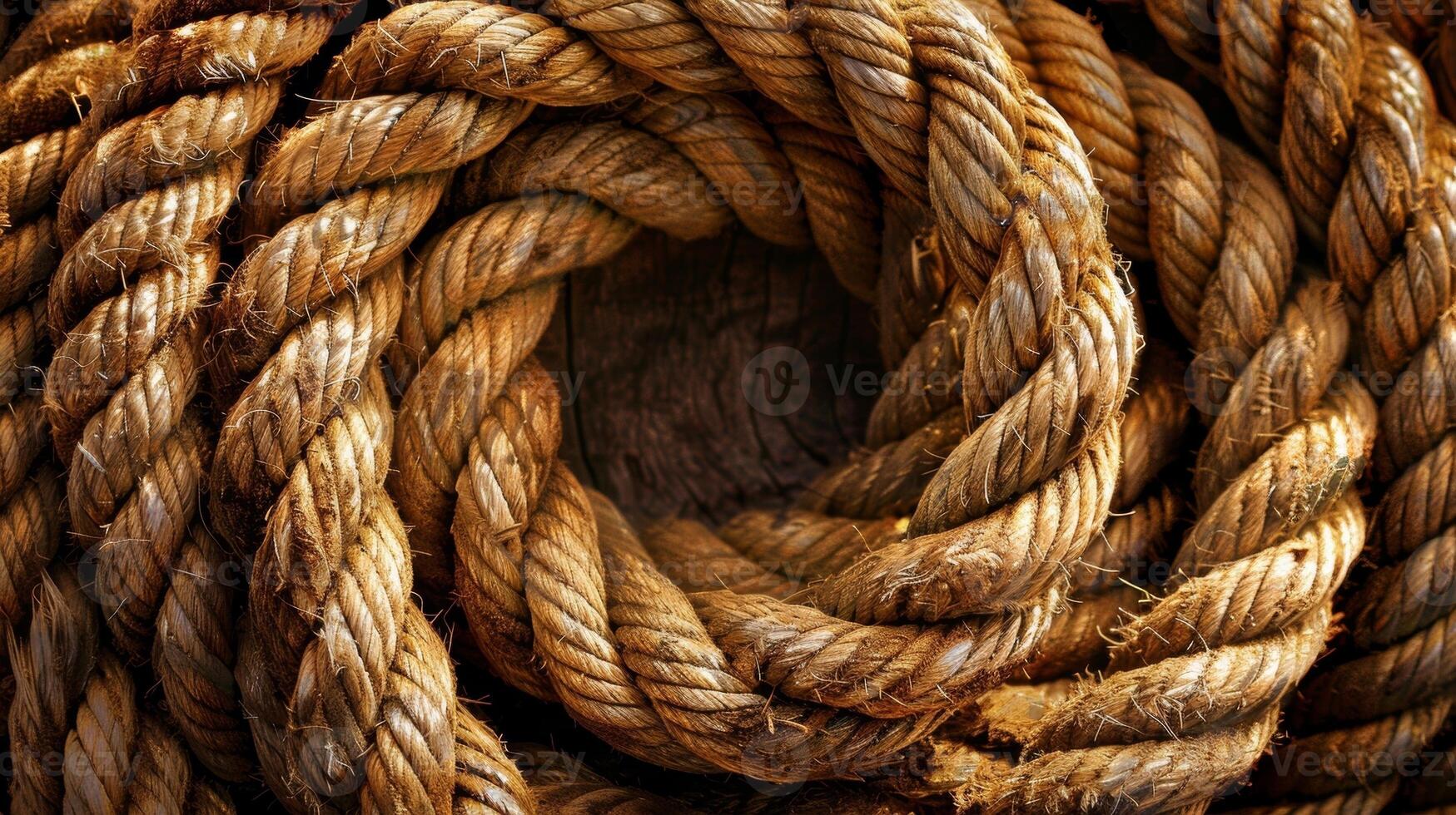 A maze of twists and turns this aged rope tells the story of a lifetime of navigating through rough seas and harsh winds photo
