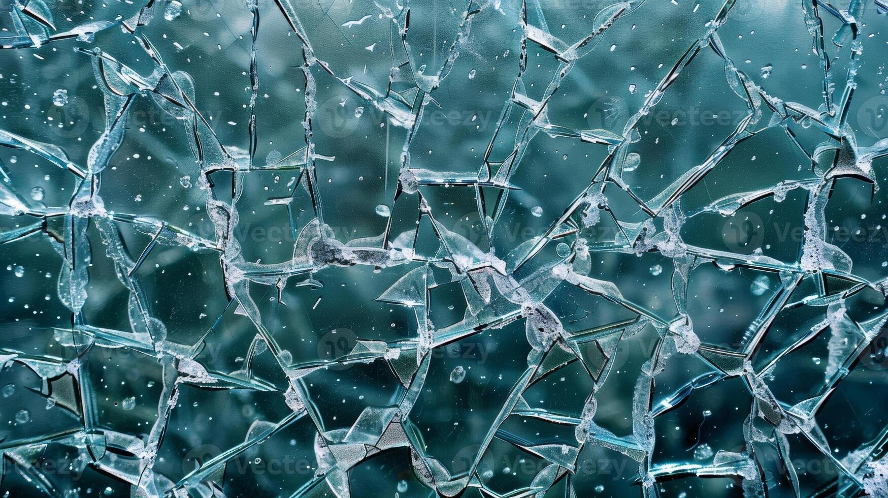 Fractured Frost As the glass cools the frost forms small fractured lines across the surface resembling a cracked ice pattern photo