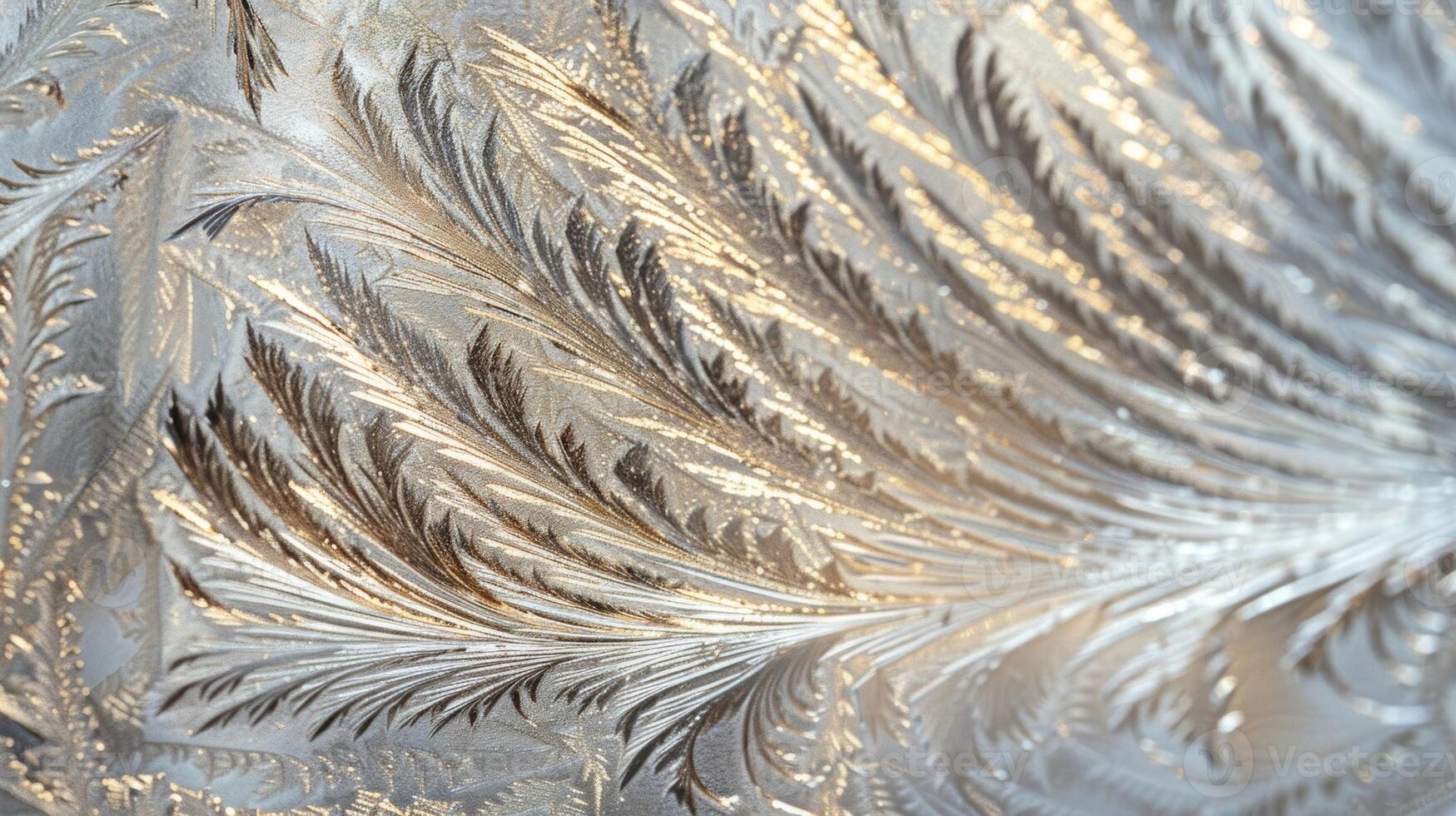 Frozen Feathers Thin lines of frost layered on top of each other create a featherlike texture on the glass adding a touch of whimsy to the frost patterns photo