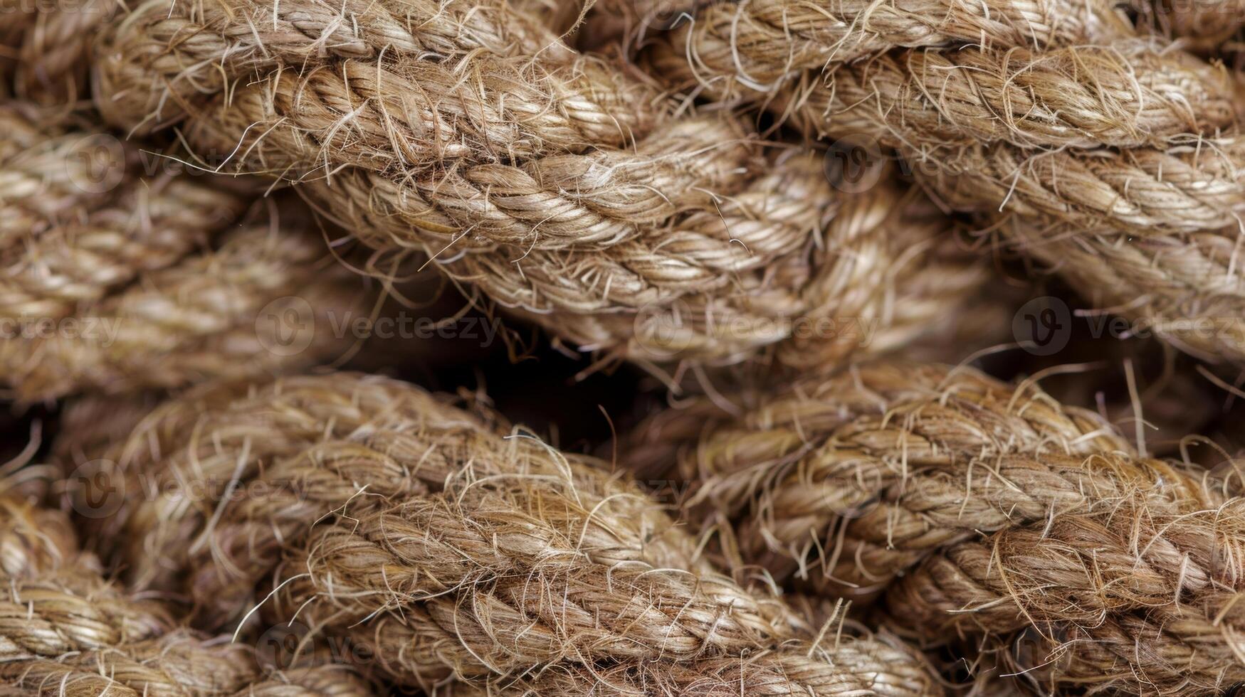 The density and weight of the co hemp rope can be felt in its tight twists and knots creating a tactile and sy texture photo