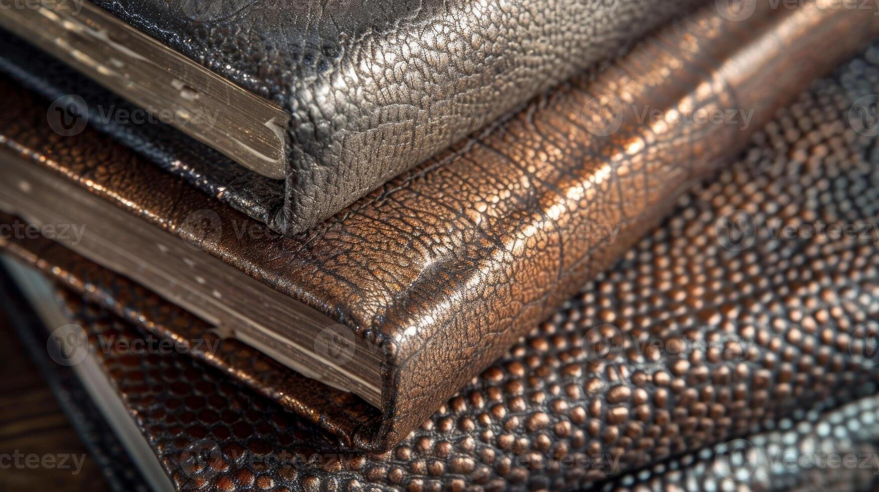 Subtle Metallic Shine The embossed leather features a subtle metallic sheen catching the light in certain angles and adding a touch of glamour to the book cover photo