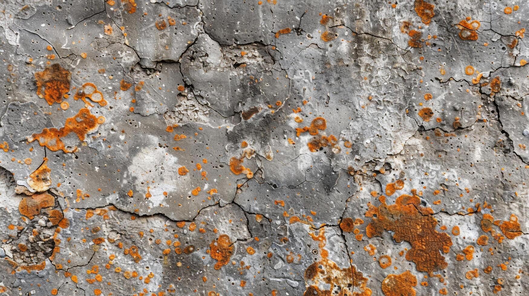 Pitted and weathered concrete with tered specks of rusted metal photo