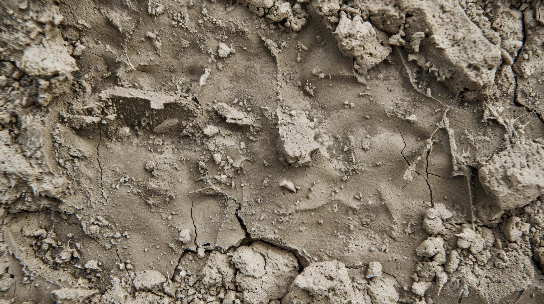 This texture photo captures the grainy powdery texture of porous clay with a dusty layer coating its surface. The clay appears to be crumbling and fragile adding a sense of delicac