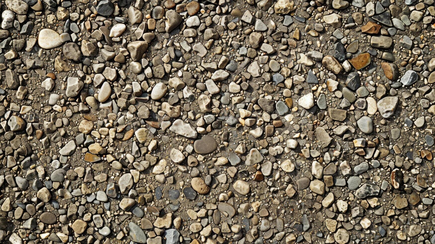 Tiny pebbles in shades of brown and cream are tightly embedded in the ground creating a sy and secure path to explore photo