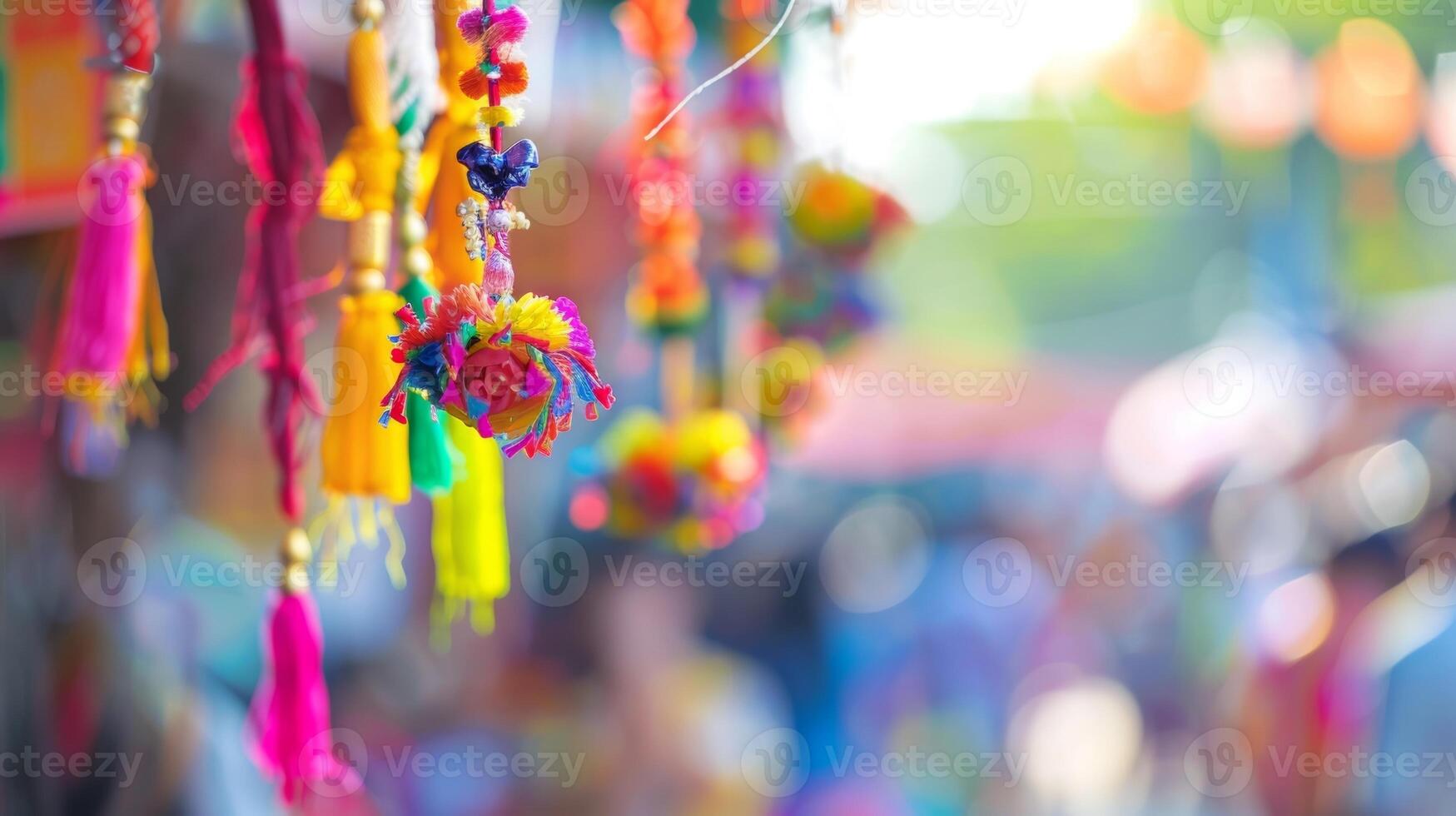 Out of focus snapshot of a diverse cultural festival showcasing the beauty of different traditions and customs photo