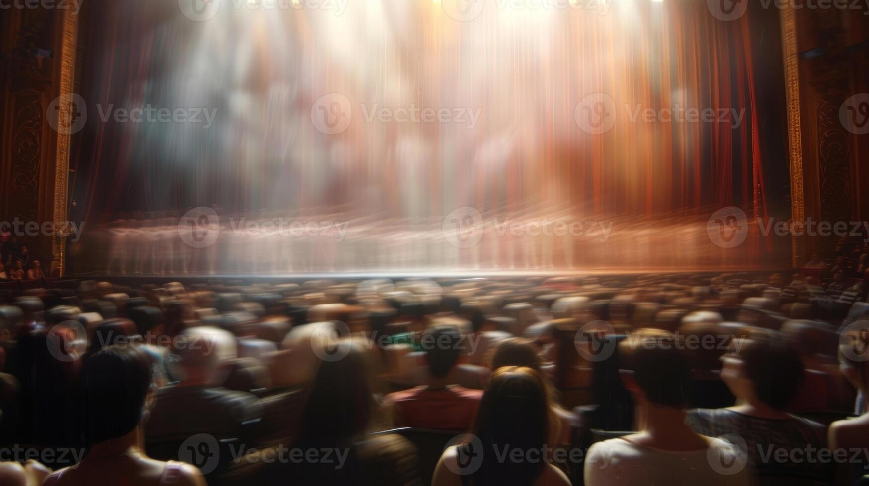 The audience fades into a dreamy haze lost in the enchantment of the ballet performance photo