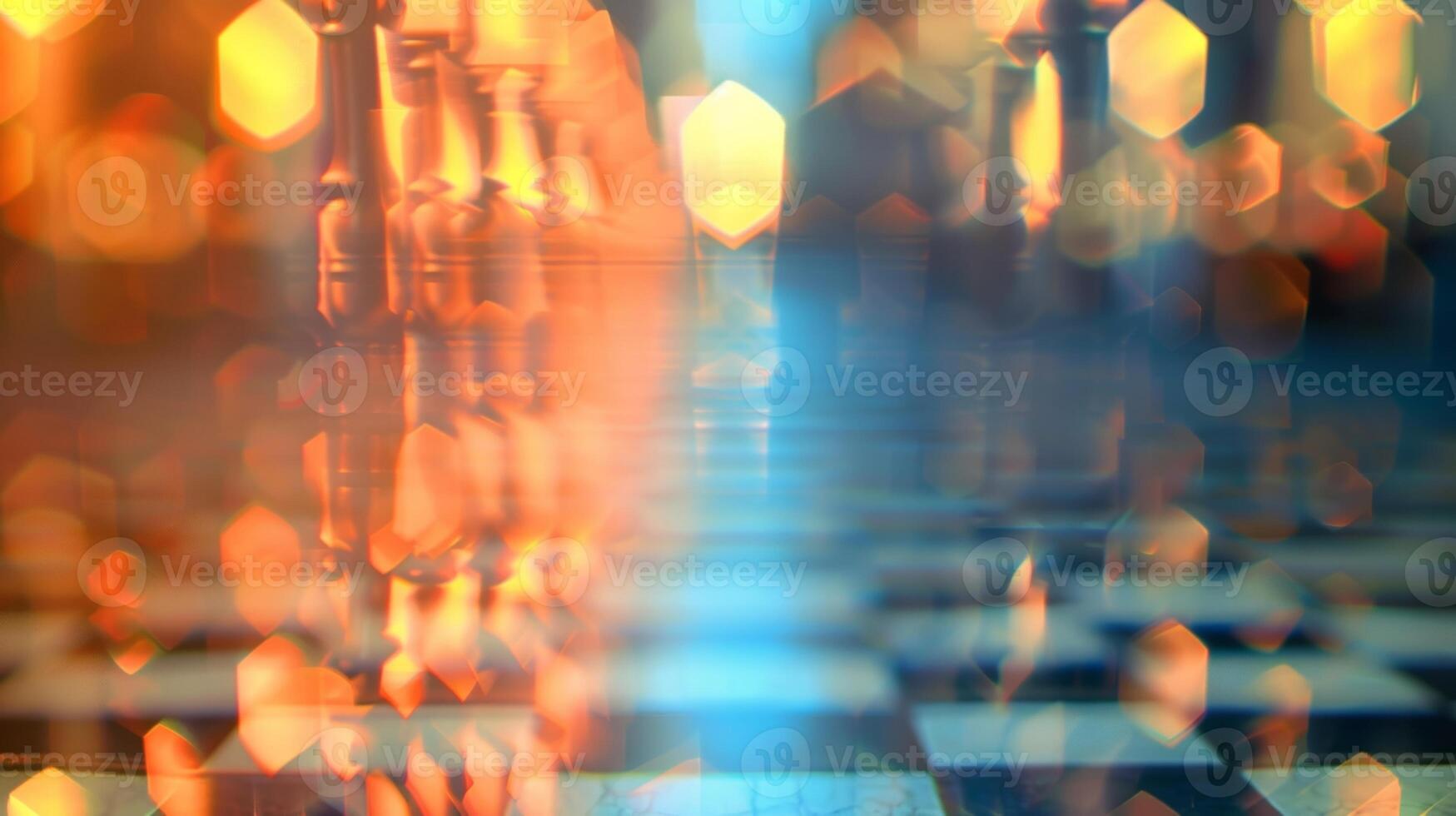 Blurry chessboards lined up in a row creating an abstract pattern photo