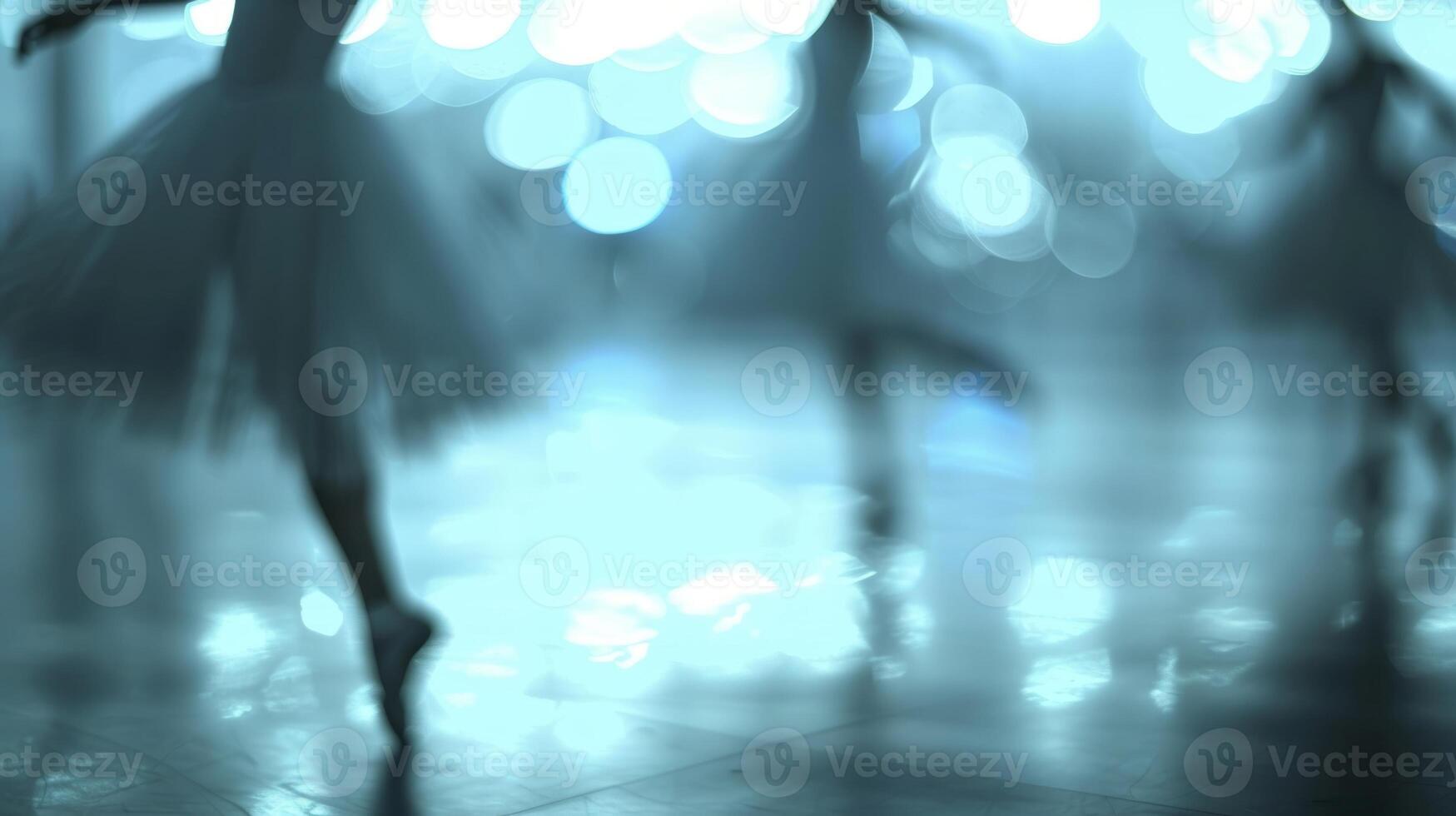 The soft focus adds a touch of mystery and enchantment to the ballet rehearsal photo